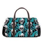 Octopus Tentacles Skull Pattern Print Duffle Bag