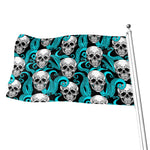 Octopus Tentacles Skull Pattern Print Flag