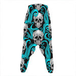 Octopus Tentacles Skull Pattern Print Hammer Pants