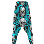 Octopus Tentacles Skull Pattern Print Hammer Pants