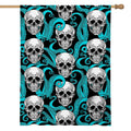 Octopus Tentacles Skull Pattern Print House Flag