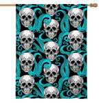 Octopus Tentacles Skull Pattern Print House Flag