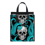 Octopus Tentacles Skull Pattern Print Insulated Lunch Tote