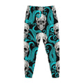 Octopus Tentacles Skull Pattern Print Jogger Pants