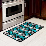 Octopus Tentacles Skull Pattern Print Kitchen Mat