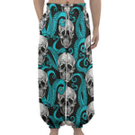 Octopus Tentacles Skull Pattern Print Lantern Pants