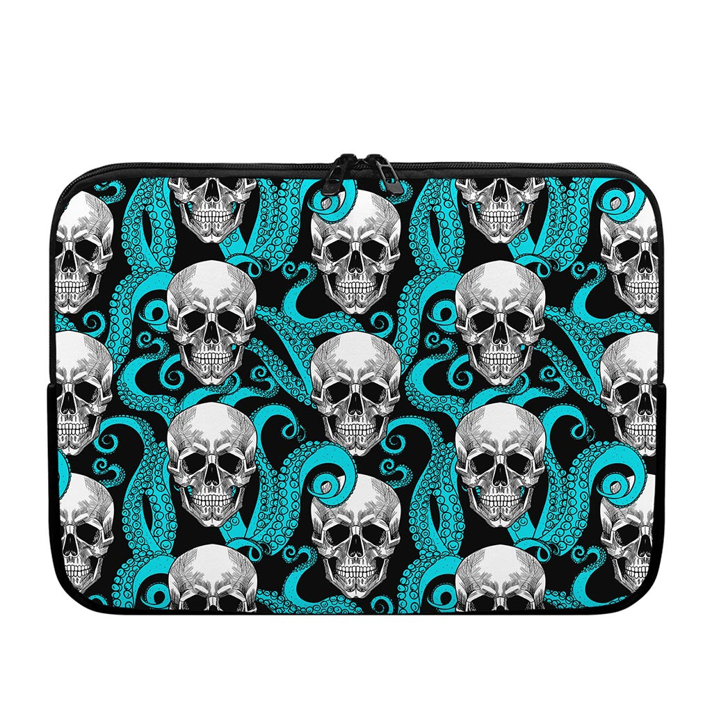Octopus Tentacles Skull Pattern Print Laptop Sleeve