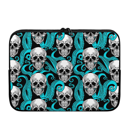 Octopus Tentacles Skull Pattern Print Laptop Sleeve