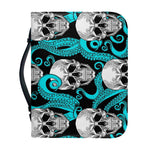 Octopus Tentacles Skull Pattern Print Leather Bible Cover