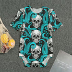 Octopus Tentacles Skull Pattern Print Men's Bodysuit