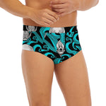 Octopus Tentacles Skull Pattern Print Men's Briefs