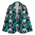 Octopus Tentacles Skull Pattern Print Men's Cotton Blazer