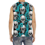 Octopus Tentacles Skull Pattern Print Men's Fitness Tank Top