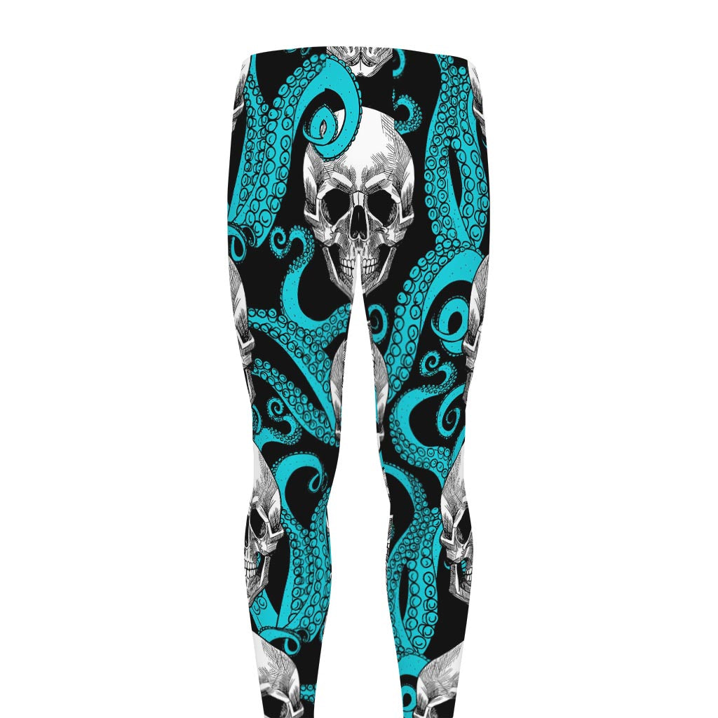 Octopus Tentacles Skull Pattern Print Men's leggings