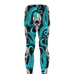 Octopus Tentacles Skull Pattern Print Men's leggings