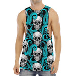 Octopus Tentacles Skull Pattern Print Men's Muscle Tank Top