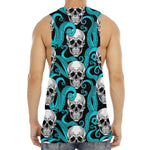 Octopus Tentacles Skull Pattern Print Men's Muscle Tank Top