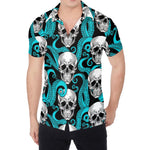 Octopus Tentacles Skull Pattern Print Men's Shirt