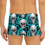Octopus Tentacles Skull Pattern Print Men's Short Boxer Briefs