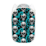 Octopus Tentacles Skull Pattern Print Mesh Laundry Hamper