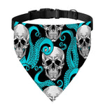 Octopus Tentacles Skull Pattern Print Over The Collar Dog Bandana