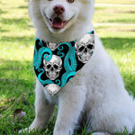 Octopus Tentacles Skull Pattern Print Over The Collar Dog Bandana