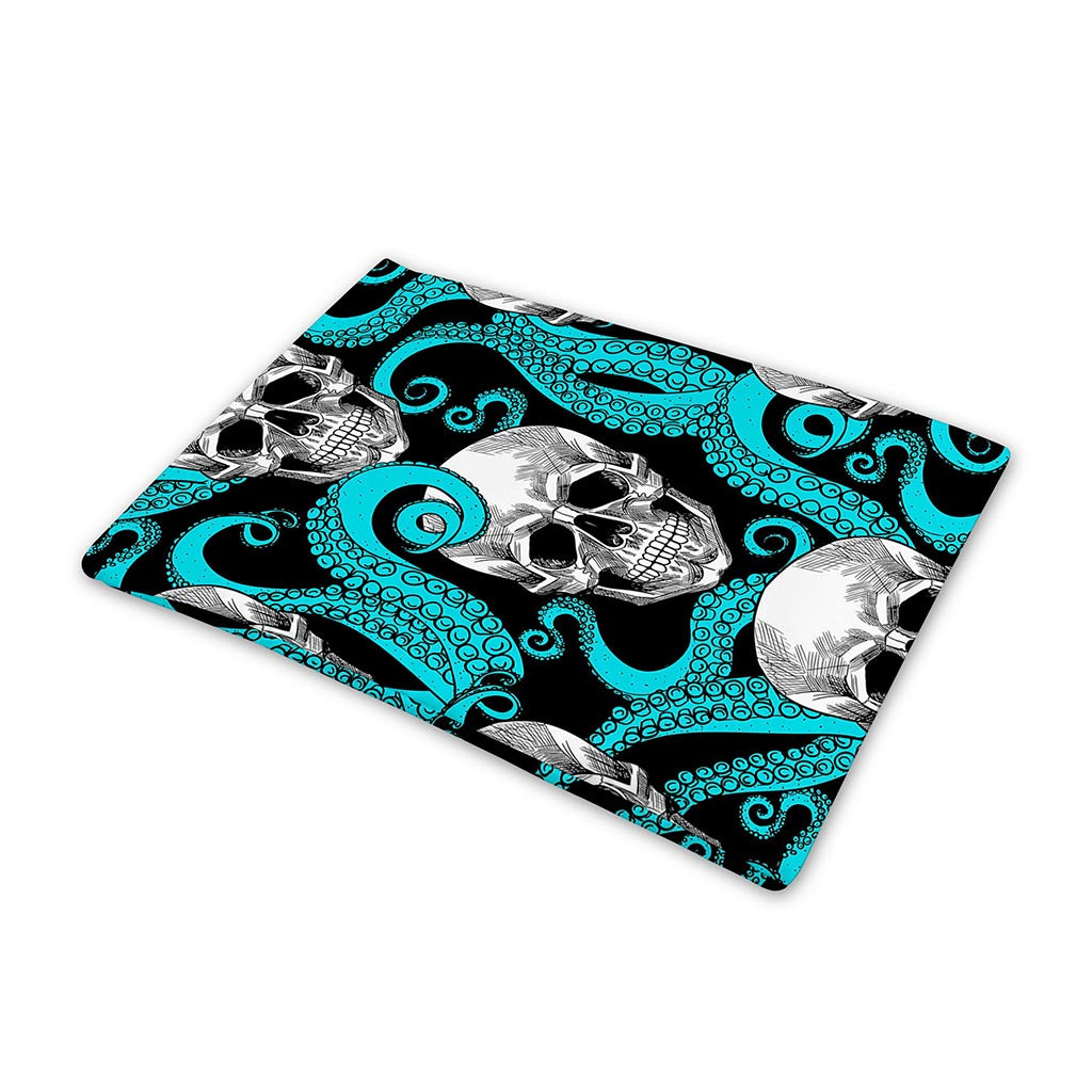 Octopus Tentacles Skull Pattern Print Pet Cooling Mat Cover