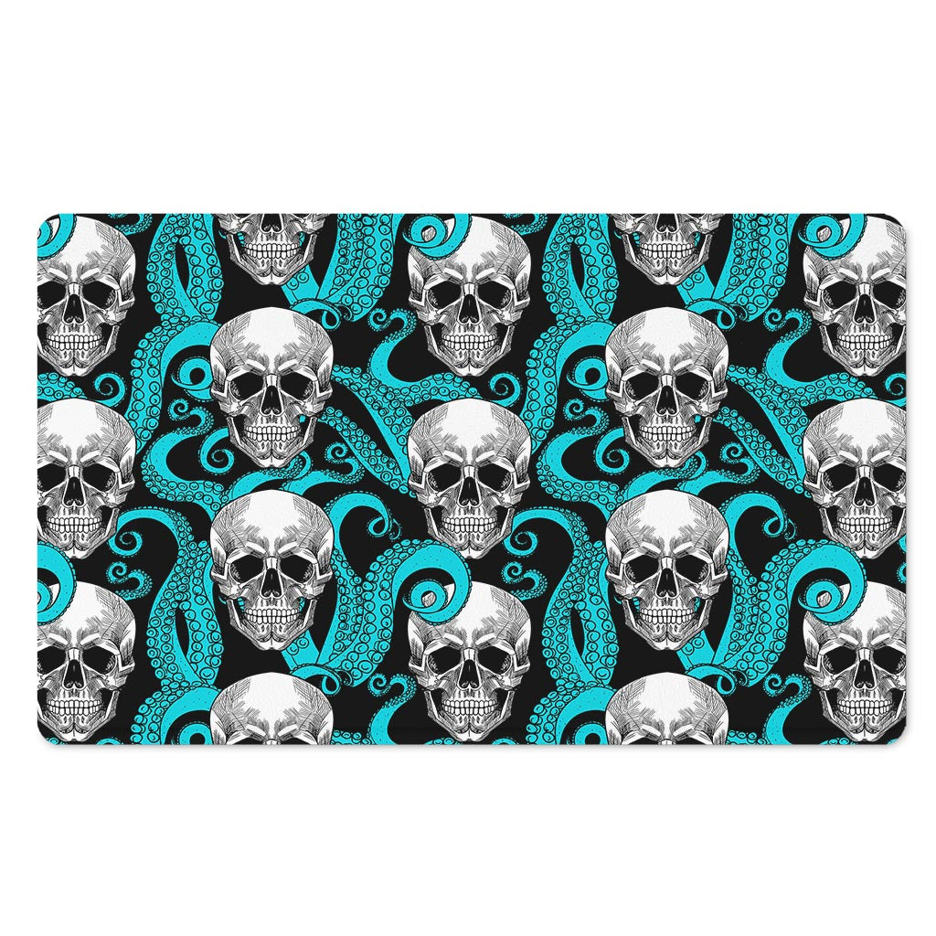 Octopus Tentacles Skull Pattern Print Polyester Doormat