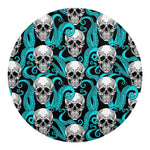 Octopus Tentacles Skull Pattern Print Round Blanket