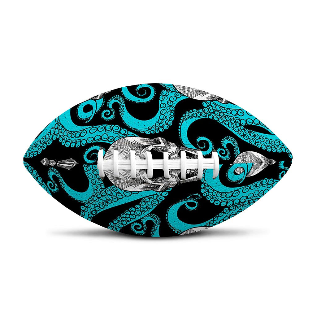 Octopus Tentacles Skull Pattern Print Rugby Ball