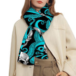 Octopus Tentacles Skull Pattern Print Scarf