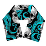 Octopus Tentacles Skull Pattern Print Scarf