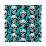 Octopus Tentacles Skull Pattern Print Silk Bandana