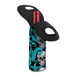 Octopus Tentacles Skull Pattern Print Single Neoprene Wine Tote