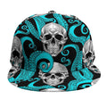 Octopus Tentacles Skull Pattern Print Snapback Cap
