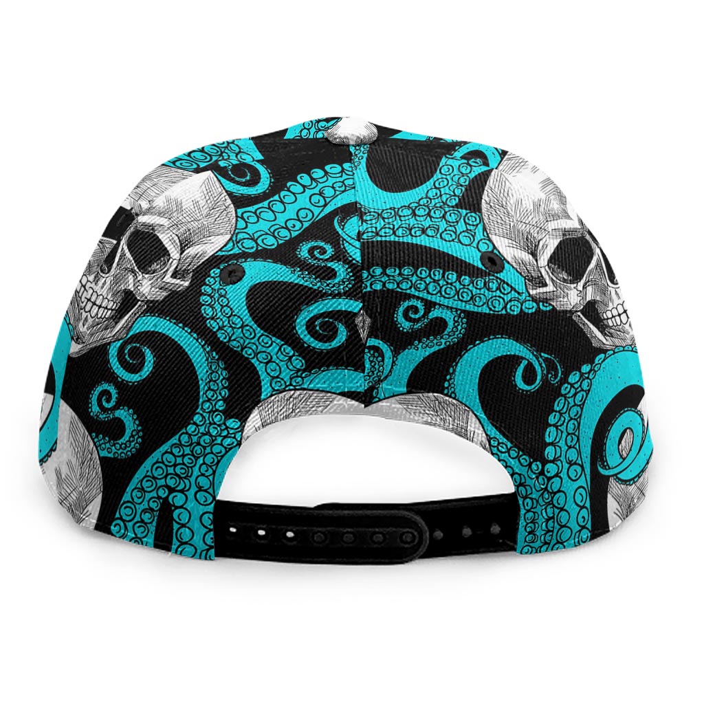 Octopus Tentacles Skull Pattern Print Snapback Cap