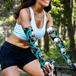 Octopus Tentacles Skull Pattern Print Sun Protection Arm Sleeves