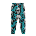 Octopus Tentacles Skull Pattern Print Sweatpants