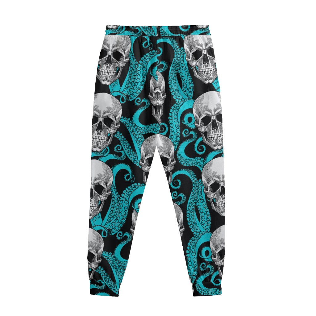 Octopus Tentacles Skull Pattern Print Sweatpants
