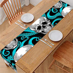 Octopus Tentacles Skull Pattern Print Table Runner