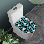 Octopus Tentacles Skull Pattern Print Toilet Lid Cover