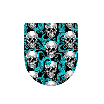 Octopus Tentacles Skull Pattern Print Toilet Lid Cover