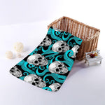 Octopus Tentacles Skull Pattern Print Towel