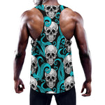 Octopus Tentacles Skull Pattern Print Training Tank Top