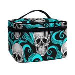 Octopus Tentacles Skull Pattern Print Travel Makeup Bag
