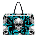 Octopus Tentacles Skull Pattern Print Utility Tote Bag