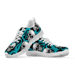 Octopus Tentacles Skull Pattern Print White Running Shoes