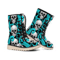 Octopus Tentacles Skull Pattern Print Winter Boots