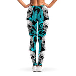 Octopus Tentacles Skull Pattern Print Women's Leggings