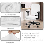 Monochrome Rhinoceros Ratsnake Print Office Chair Cover